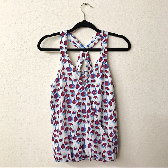 cooper & ella Tops - Cooper & Ella Cherry Print Jill Wrap Tank